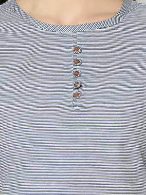 Blue Cotton Straight kurti 4