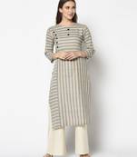 Blue Cotton Straight kurti