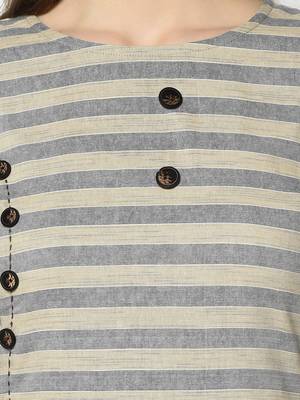 Blue Cotton Straight kurti 4