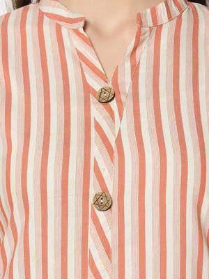 Pink Cotton Straight kurti 4