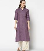  Purpal Silk Straight kurti