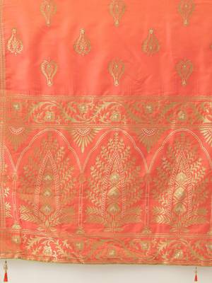 Pink & Olive Green Silk Embroidered Semi- Stitched lehenga & Unstitched Blouse With Dupatta 4