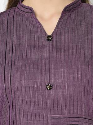  Purpal Silk Straight kurti 4