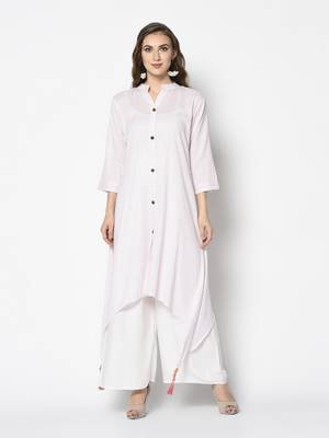 WhiteCotton Straight kurti 1