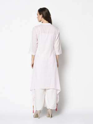 WhiteCotton Straight kurti 2