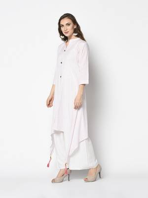 WhiteCotton Straight kurti 3