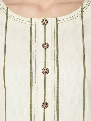 White Cotton Straight kurti 4