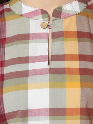 Multicoloured Cotton Straight kurti 4