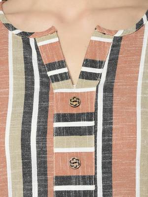 Multicoloured Cotton Straight kurti 4