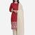 Maroon & Beige Color Embroidered Unstitched Dress Material