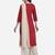 Maroon & Beige Color Embroidered Unstitched Dress Material