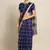 Navy Blue Cotton Silk saree with blouse