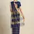 Navy Blue Cotton Silk saree with blouse