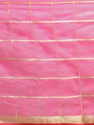 Pink Cotton Silk saree with blouse 4