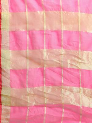 Pink Cotton Silk saree with blouse 5