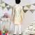 Grey Printed Silkmul Bandi with Stone Cotton Silk Kurta and Off white Cotton Silk Churidar