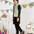 Green Printed Silkmul Bandi with Black Cotton Silk Kurta and Black Cotton Silk Churidar