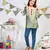 Green Printed Silkmul Tunic