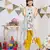 Cream Printed Crepe Short Kurta with Lime Green Silkmul Salwar and Cream Printed Chiffon Dupatta