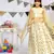 Cream Printed Silkmul Choli and Lehenga with Pale Yellow net Dupatta