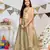 Blush Brocade Choli with Mint Brocade Lehenga and Blush Mukaish Net Dupatta