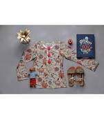 PS Kids by Payal Singhal Khaki Chidiya Print Tunic