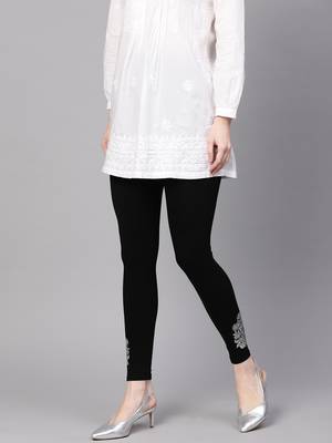 Pinksky Black printed cotton leggings 3