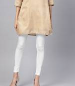 Pinksky White printed cotton leggings