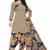 Grey printed crepe salwar