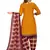 Mustard printed crepe salwar
