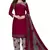 Maroon printed crepe salwar