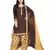 Brown printed crepe salwar