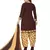 Brown printed crepe salwar