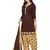 Brown printed crepe salwar