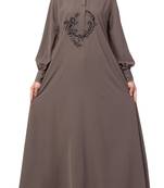MRC Women A-Line Abaya dual side pocket with cuff sleeve 