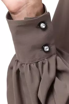 MRC Women A-Line Abaya dual side pocket with cuff sleeve 