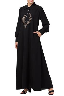 MRC Women Abaya dual side pocket with cuff on sleeve 5