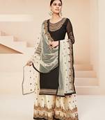 Black embroidered georgette salwar