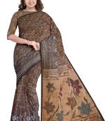 Green Color Chanderi Silk Digital Printed Saree