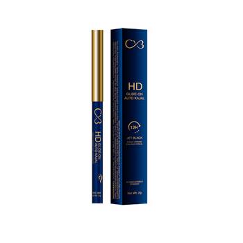 CVB HD Glide on  Auto  Kajal  Single Stroke Jet  Black  12H Waterproof 1