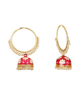 Marvelous White Pearl Jumkhi Earrings  For Women 2