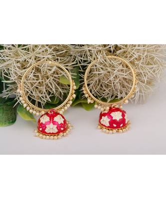 Marvelous White Pearl Jumkhi Earrings  For Women 4