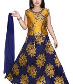  Plain Art Silk Stitched Kids Lehenga Choli