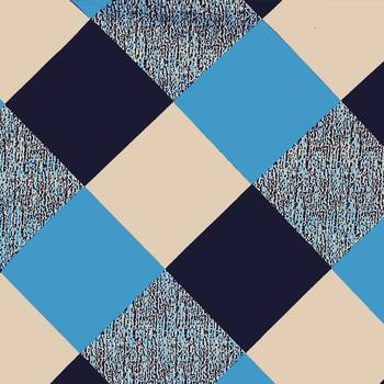 A Blue Printed  Polyester Window Curtain 2