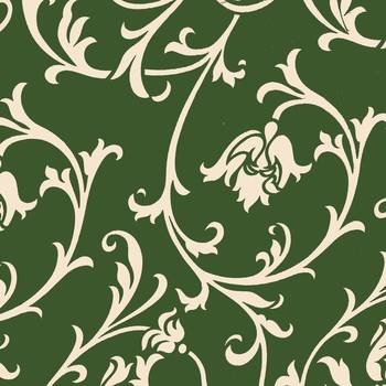A Green Printed  Polyester Window Curtain 2