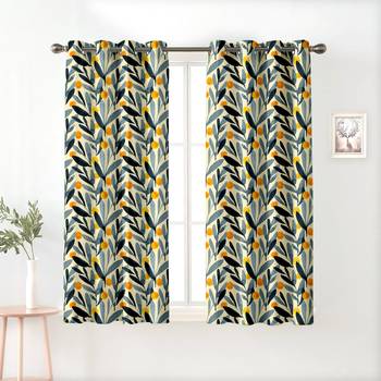 A Multicolor Printed  Polyester Window Curtain 1