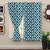 A Navy Blue Printed  Polyester Window Curtain