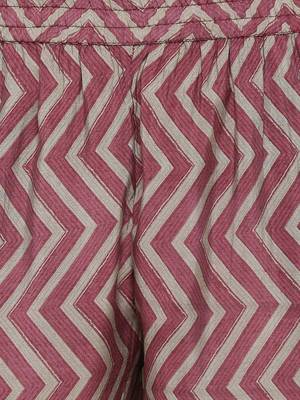 Women's  Chiku Modal Chanderi Printed Straight Kurta & Pant Set 3