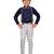 Blue woven blended cotton boys-suit