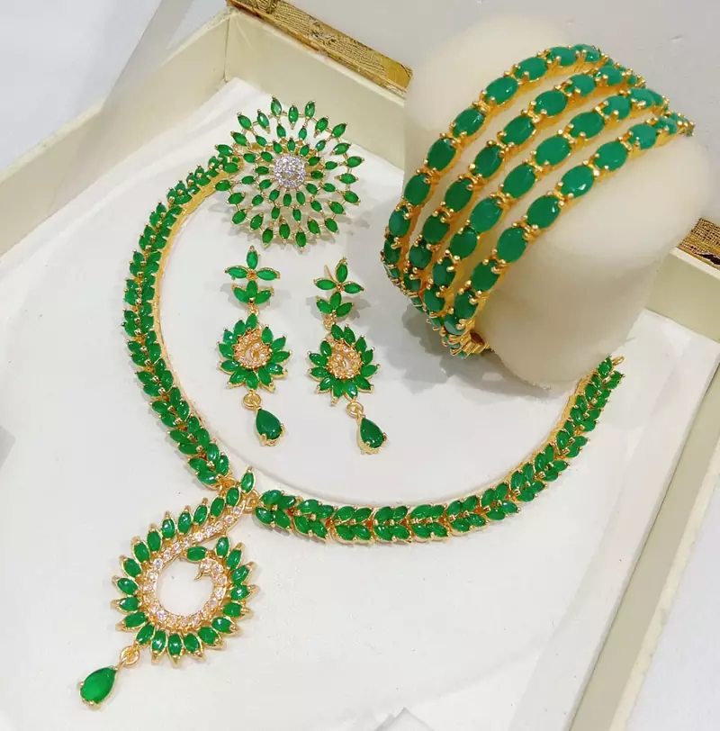 green necklaces